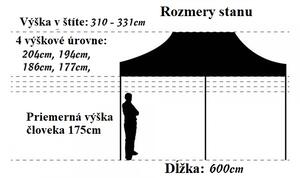 Bestent Nožnicový stan 3x6 m biely All-in-One