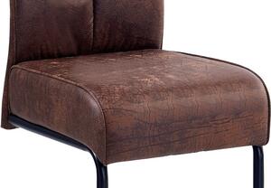 Jedálenská stolička York, hnedá vintage látka
