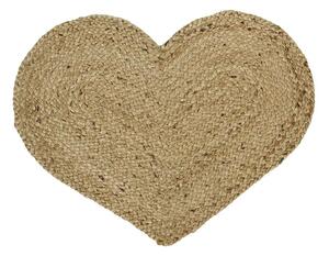 Jutové prestieranie / predložka veľké srdce Heart - 60*45*0,5cm - Mars & More