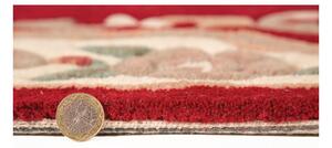 Červený vlnený koberec Flair Rugs Aubusson, 75 × 150 cm