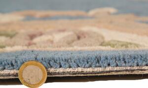 Modrý koberec z vlny Flair Rugs Aubusson, 120 × 180 cm