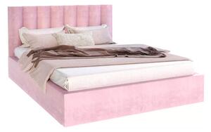 Luxusná posteľ COLORADO 140x200 s kovovým zdvižným roštom RŮŽOVÁ