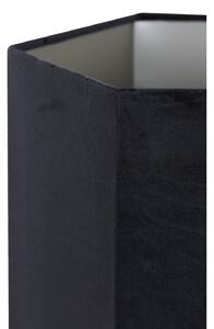 Čierne zamatové tienidlo Hexagon black - 20*20*26 cm/ E27 - Light & Living