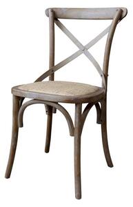 Prírodná drevená stolička s ratanovým výpletom Old French chair - 45*40*88 cm - Chic Antique