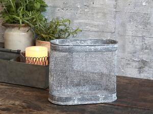 Zinkový antik drôtený košík Oval Basket - 19*9*16 cm - Chic Antique