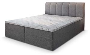 Čalúnená boxspring manželská posteľ Cevano 160x200 - sivá