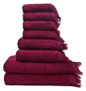 Sada 6 červených uterákov a 2 osušiek zo 100 % bavlny Selection
