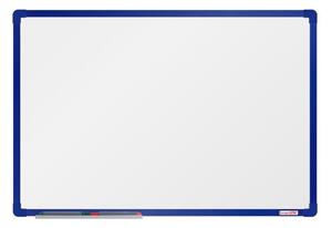 Biela magnetická popisovacia tabuľa boardOK, 600 x 900 mm, modrý rám