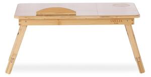 AmeliaHome Bambusový stolík pod notebook Ryker, 50 x 30 x 25 cm