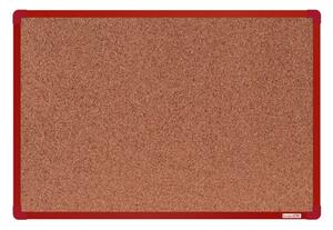 Korková nástenka boardOK v hliníkovom ráme, 600 x 900 mm, červený rám