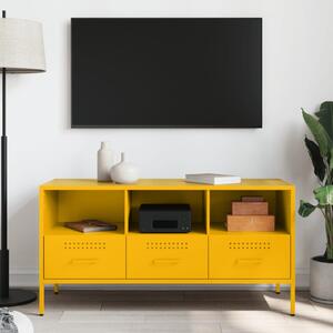 TV skrinka horčicovožltá 100,5x39x50,5 cm oceľ