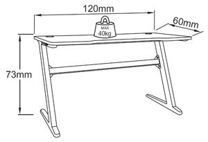 Herný stôl MC RACING 120x60 cm