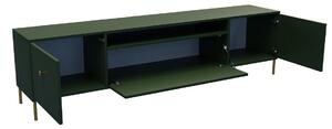 Zelený televízny stolík Mell 200 cm