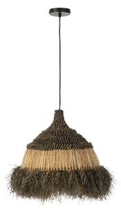 Závesné čiernopřírodní ratanové svetlo Raffia S - Ø 36*40 cm/ E27 - J-Line by Jolipa