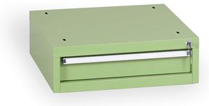Závesný dielenský box na náradie k pracovným stolom do dielne GL, 2 zásuvky, 565 x 580 x 280 mm