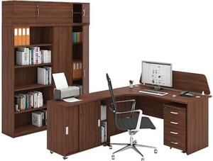 Zostava kancelárskeho nábytku MIRELLI A+, typ C, nadstavba, orech
