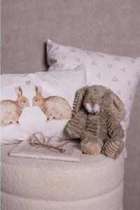 Obliečka na vankúš s motívom zajačika a srdiečok Bunnies in Love - 30*50 cm - Clayre & Eef