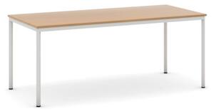 Jedálenský stôl, 1800 x 800 mm, doska buk, podnož sv. sivá