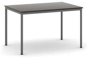 Jedálenský stôl, 1200 x 800 mm, doska wenge, podnož tm. sivá