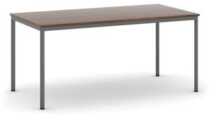 Jedálenský stôl, 1600 x 800 mm, doska orech, podnož tm. sivá