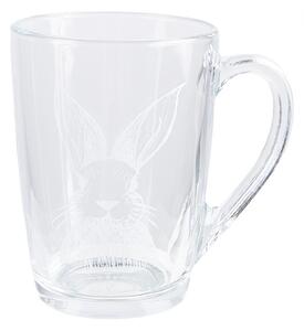 Čajová sklenice 300 ml Průhledný skleněný králičí hrnek na čaj - 11*8*11 cm / 300 ml - Clayre & Eef