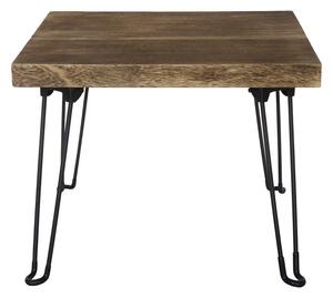 Odkladací stolík Paulownia svetlé drevo, 45 x 45 cm