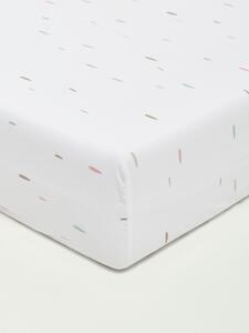 Sinsay - Bavlnené posteľné prestieradlo s gumičkou - biela