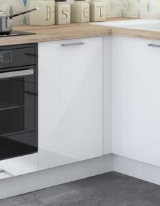 Dolná kuchynská skrinka One ES45, ľavá, biely lesk, šírka 45 cm