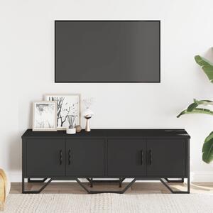 TV stolík čierny 122x34x41 cm kompozitné drevo