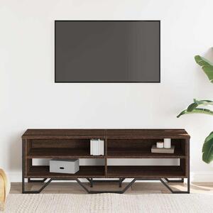TV stolík hnedý dub 122x34x41 cm kompozitné drevo