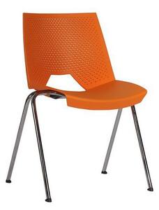 Plastová jedálenská stolička Strike, oranžová
