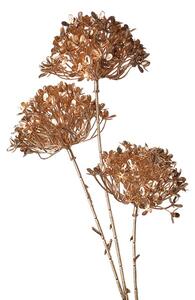Medená umelá rastlina hortenzie - 12*7*68 cm - Clayre & Eef