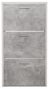 Botník Fulda, biely / šedý betón, výška 115 cm