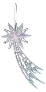 Strieborná vianočná ozdoba hviezda - 15*1*6 cm - Clayre & Eef