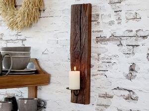 Drevený nástenný svietnik Grimaud Unit - 12*10*43 cm - Chic Antique