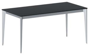 Kancelársky stôl PRIMO ACTION, sivostrieborná podnož, 1600 x 800 mm, grafitová