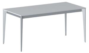 Kancelársky stôl PRIMO ACTION, sivostrieborná podnož, 1600 x 800 mm, sivá