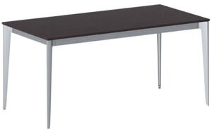 Kancelársky stôl PRIMO ACTION, sivostrieborná podnož, 1600 x 800 mm, wenge