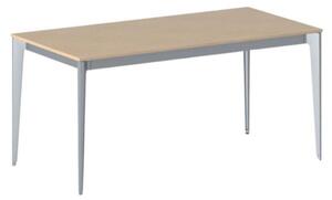 Kancelársky stôl PRIMO ACTION, sivostrieborná podnož, 1600 x 800 mm, buk