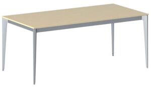 Kancelársky stôl PRIMO ACTION, sivostrieborná podnož, 1800 x 900 mm, breza