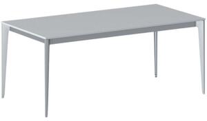 Kancelársky stôl PRIMO ACTION, sivostrieborná podnož, 1800 x 900 mm, sivá