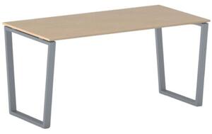Kancelársky stôl PRIMO IMPRESS, sivostrieborná podnož, 1600 x 800 mm, buk