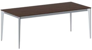Kancelársky stôl PRIMO ACTION, sivostrieborná podnož, 2000 x 900 mm, orech