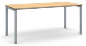 Stôl PRIMO SQUARE so sivostriebornou podnožou 1800 x 800 x 750 mm, wenge