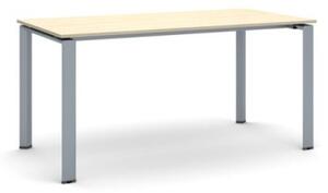 Rokovací stôl INFINITY so sivostriebornou podnožou 1600 x 800 x 750 mm, breza