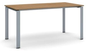 Rokovací stôl INFINITY so sivostriebornou podnožou 1600 x 800 x 750 mm, orech