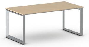 Kancelársky stôl PRIMO INSPIRE, sivostrieborná podnož, 1800 x 900 mm, buk