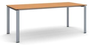 Rokovací stôl INFINITY so sivostriebornou podnožou 2000 x 900 x 750 mm, čerešňa