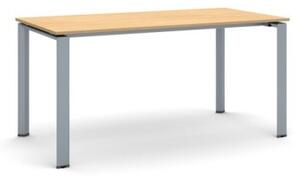 Rokovací stôl INFINITY so sivostriebornou podnožou 1600 x 800 x 750 mm, buk