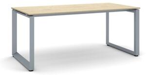 Kancelársky stôl PRIMO INSPIRE, sivostrieborná podnož, 1800 x 900 mm, dub prírodný